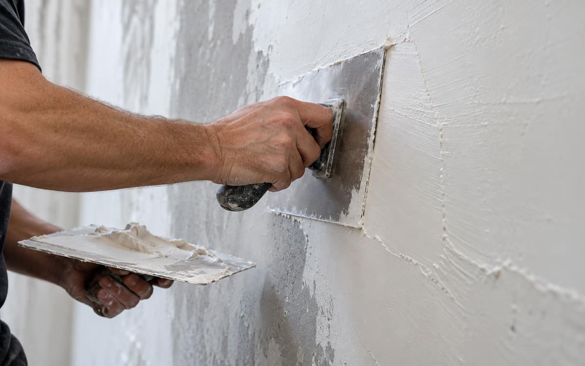 A plastered wall